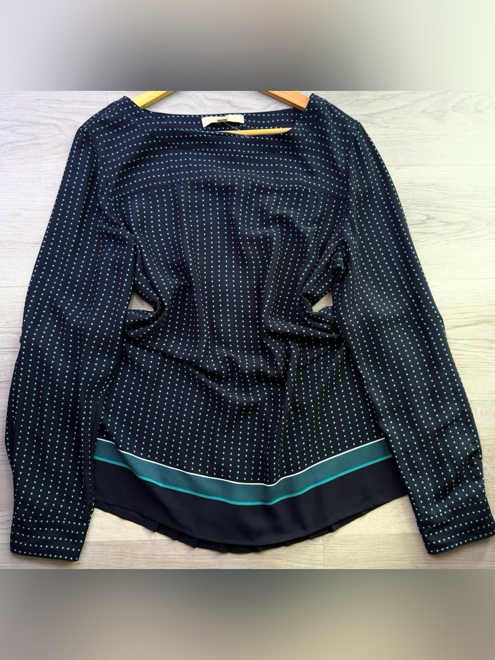 Ann Taylor Loft Blue Pleated Blouse Size PXS